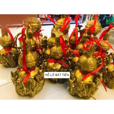 Hồ Lô Bát Tiên Đồng Nguyên Chất 28cm Phong Thủy Cải Vận - Giảm 150k 4
