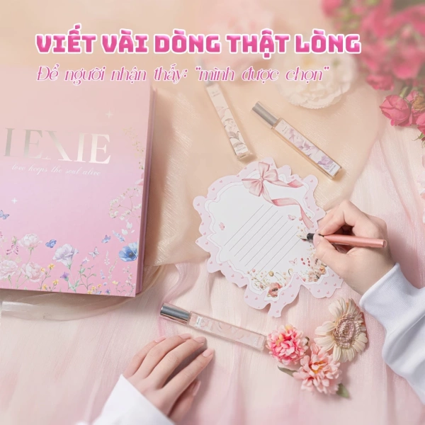 Hình ảnh sản phẩm Hoa Valentine 3D Cho Bạn Gái - Nước Hoa Nữ LEXIE Cao Cấp Giảm 70k Còn 350k