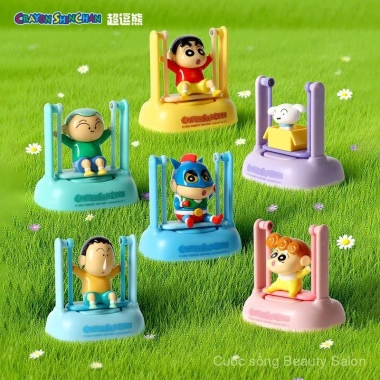 Hộp bí ẩn chơi hợp thời trang Crayon Shin-Chan chính hãng, Đồ trang trí xoay năng lượng mặt trời, Đồ trang trí nhà cửa Quà tặng ngày lễ