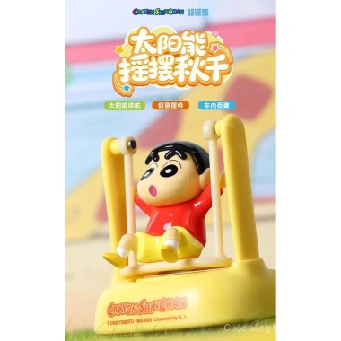 Hộp bí ẩn chơi hợp thời trang Crayon Shin-Chan chính hãng, Đồ trang trí xoay năng lượng mặt trời, Đồ trang trí nhà cửa Quà tặng ngày lễ