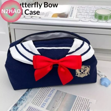 Hộp Bút Dễ Thương N2HAO Phong Cách Đại Học Nơ JK, Dung Tích Lớn, Đa Năng - Giá 119.124₫