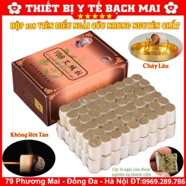 Hộp điếu ngải cứu 108 đoạn- viên ngải 108 đoạn dùng với hộp ngải, con lăn ngải 6