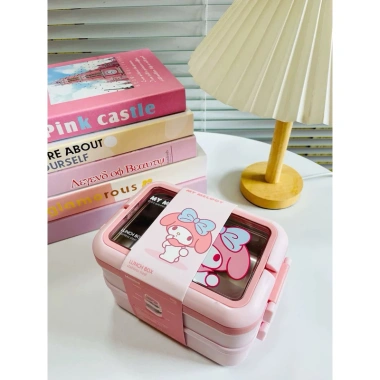 Hộp đựng cơm Bento Cinnamoroll My Melody Marsica Saảni - Khay giữ nhiệt, Giá ưu đãi 310.000 VND
