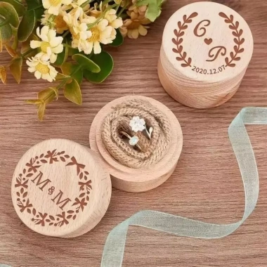 Hộp Gỗ AVENULL Đựng Hình Tròn - Bảo Quản Nhẫn Gỗ Tự Nhiên Giá Ưu Đãi 58,320 VND