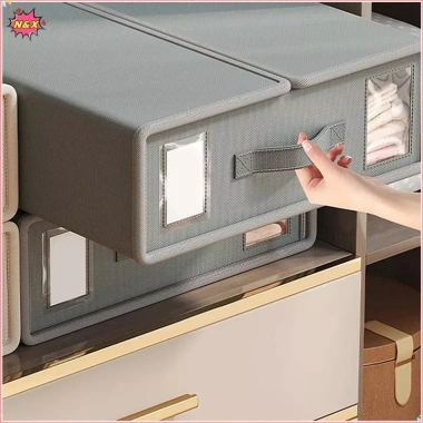 Hộp lưu trữ vải ga trải giường N & X 2.024 Công cụ lưu trữ hoàn thiện sáng tạo Vỏ chăn chất lượng cao Hộp lưu trữ gia đình không dệt.