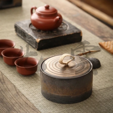 Hũ Đựng Trà Gốm Thủ Công Phong Cách Nhật Bản Huayun – Tay Cầm Gốm Sứ Sang Trọng 3