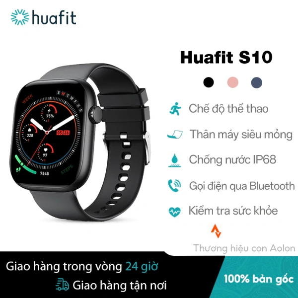 Hình ảnh sản phẩm Huafit S10 Đồng hồ thông rẻ minh 9.1mm Siêu mỏng Đo tốc độ chạy Gọi điện qua Bluetooth Chống nước IP68 Theo dõi sức khỏe