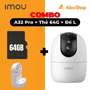 Imou A32 Pro Night Vision 1.080P, Thẻ 64GB, Chân Đế L - Giá 836.000₫
