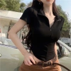 KARLEY Áo ôm body nữ phong cách Mỹ sexy tay ngắn - giảm giá 20% 145k 5