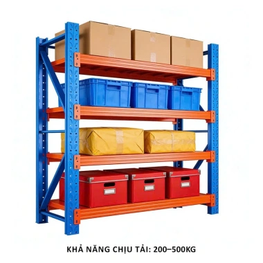 Kệ Kho Hàng Đa Tầng Sắt Lắp Ghép - Giá 1.752.999 VNĐ cho Xưởng, Nhà Máy
