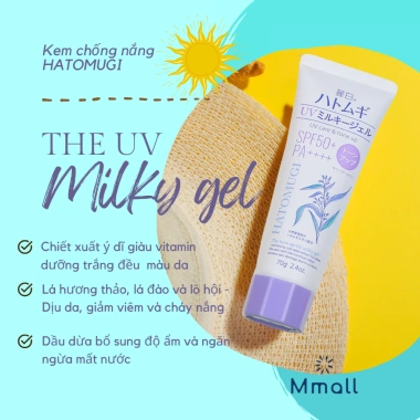 Kem chống nắng Hatomugi nâng tone cho da dầu mụn khô, bảo vệ phổ rộng Nhật Bản giá 175k 3 Kem chống nắng Hatomugi nâng tone cho da dầu mụn khô, bảo vệ phổ rộng Nhật Bản giá 175k 3