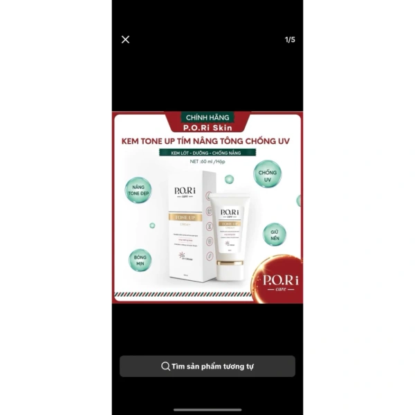 Hình ảnh sản phẩm Kem chống nắng Pori Tone Up UV Cream