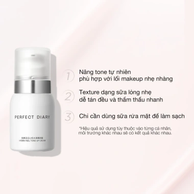 Kem dưỡng da Perfect Diary 40g kem nền kem lười, nâng tông mỏng nhẹ, dưỡng ẩm