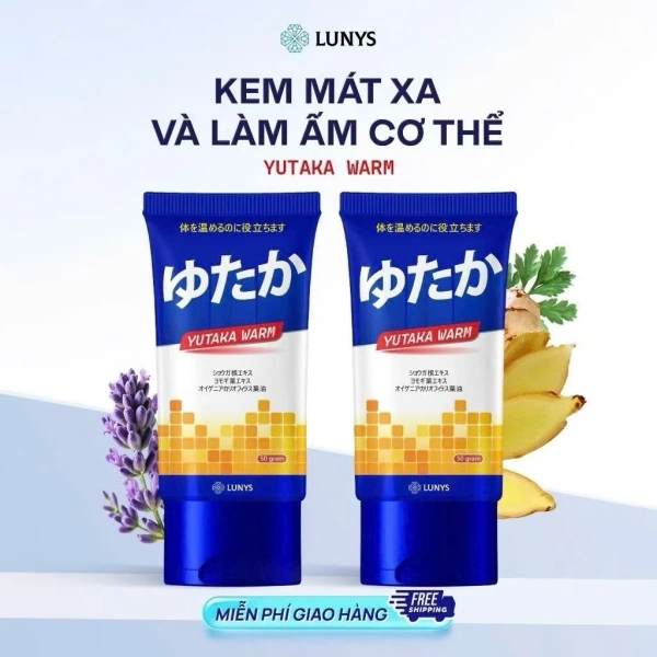 Hình ảnh sản phẩm Kem làm ấm Yutaka Warm Lunys - Giảm đau xương khớp, xua tan nhức mỏi, 66.268đ