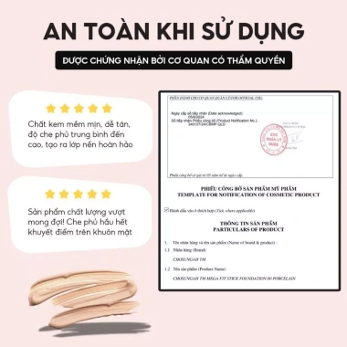 Kem nền Stick Chosungah Porcelain Megafit 16g - Che phủ mịn lì, chỉ 515.253đ giảm giá đặc biệt