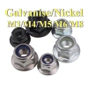 Kẽm trắng / Kẽm đen / Nắp vít mạ niken Mặt bích Đai ốc khóa Nylon Đai ốc khóa mạ kẽm có miếng đệm M3 / M4 / M5 / M6 / M8 GHA 5