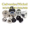 Kẽm trắng / Kẽm đen / Nắp vít mạ niken Mặt bích Đai ốc khóa Nylon Đai ốc khóa mạ kẽm có miếng đệm M3 / M4 / M5 / M6 / M8 GHA 8