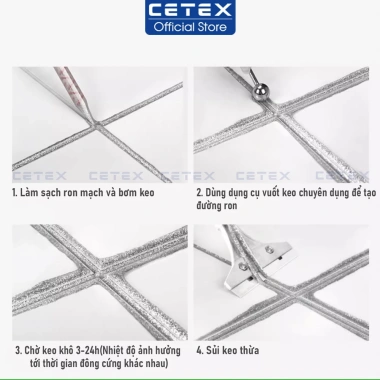 Keo chít mạch 2 thành phần Cetex - Epoxy chống thấm, bám bẩn, bám ron gạch, giảm giá 165k 4 Keo chít mạch 2 thành phần Cetex - Epoxy chống thấm, bám bẩn, bám ron gạch, giảm giá 165k 4