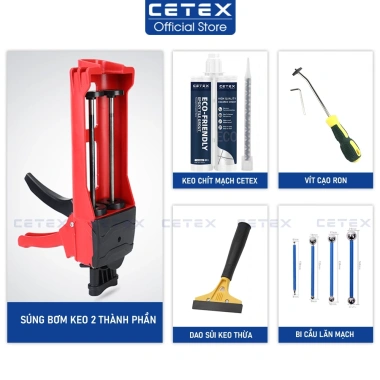 Keo chít mạch 2 thành phần Cetex - Epoxy chống thấm, bám bẩn, bám ron gạch, giảm giá 165k