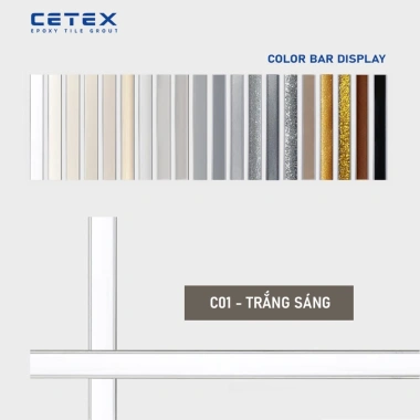 Keo chít mạch 2 thành phần Cetex - Epoxy chống thấm, bám bẩn, bám ron gạch, giảm giá 165k