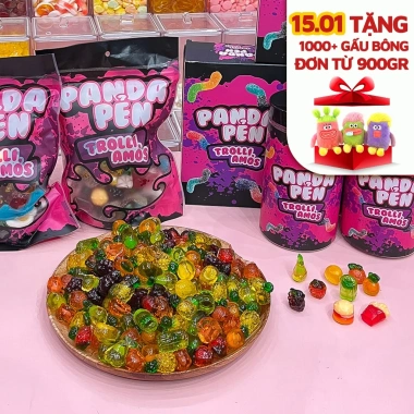Kẹo Dẻo Panda Pẻn Nhân Đức - Hương Trái Cây Tự Nhiên Không Chảy Nước - Giá 110k