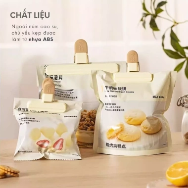 Kẹp miệng túi FEEKA lò xo mạnh, hàn túi mini tiện dụng - Bảo quản thực phẩm giá 16k