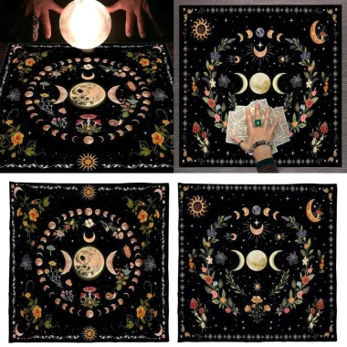 Khăn trải bàn Tarot Moon Phase Witchcraft bảo vệ năng lượng, giá ưu đãi 108.900 VND