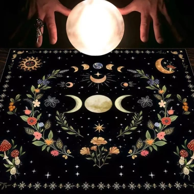 Khăn trải bàn Tarot Moon Phase Witchcraft bảo vệ năng lượng, giá ưu đãi 108.900 VND
