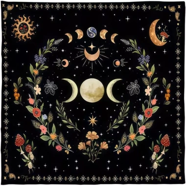 Khăn trải bàn Tarot Moon Phase Witchcraft bảo vệ năng lượng, giá ưu đãi 108.900 VND