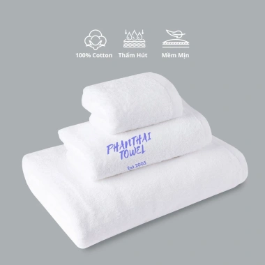 Khăn Trắng Khách Sạn 3in1 Bông Cotton Mịn - Rửa Mặt, Lau Tóc, Tắm Giá Rẻ Chỉ 105k Khăn Trắng Khách Sạn 3in1 Bông Cotton Mịn - Rửa Mặt, Lau Tóc, Tắm Giá Rẻ Chỉ 105k