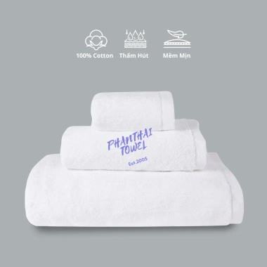 Khăn Trắng Khách Sạn 3in1 Bông Cotton Mịn - Rửa Mặt, Lau Tóc, Tắm Giá Rẻ Chỉ 105k 2 Khăn Trắng Khách Sạn 3in1 Bông Cotton Mịn - Rửa Mặt, Lau Tóc, Tắm Giá Rẻ Chỉ 105k 2