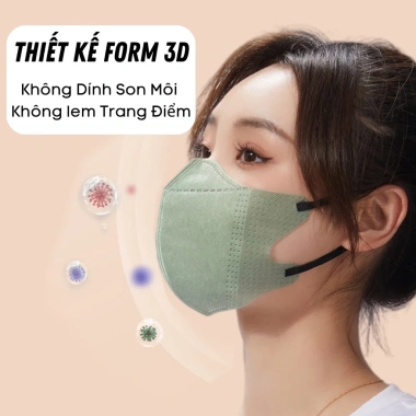 Khẩu trang 5D UNICARE 3 lớp – Hộp 50, chống bụi, kháng khuẩn, UV, 6 màu thời trang