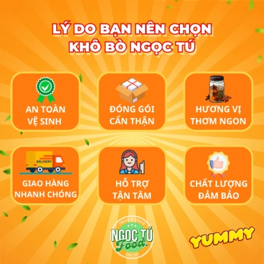 Khô Bò Ngọc Tú 500g - Thịt Bò Khô Cao Cấp, Giá Sốc 250.000₫ (Giảm từ 315.000₫) 6