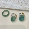 Khuyên tai đá thạch anh tự nhiên Maya Vu - thiết kế tinh tế, giá ưu đãi 290k