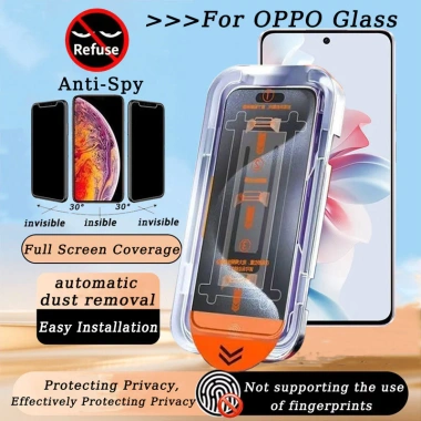 Kính Cường Lực và Khung Tự Dán Chống Nhìn Trộm Cho OPPO F25/F23/F21/F19 - Giá 77.000đ