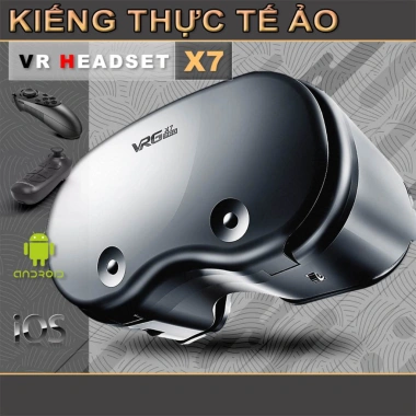 ✨Kính VR 3D Kính Thực Tế Ảo VR Mũ Bảo Hiểm Đầu Treo Phim 3D VR Tay Cầm Chơi Game Apple Android Đa Năng 25.7,4 3
