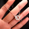 KL2.106 Dây Chuyền Bạc Nữ Double Circle Vòng Tròn Kép Full Baguette Cut by Kylan Silver 4