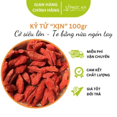 Kỷ Tử Siêu Lớn Size Đại, Cỡ Bằng Nửa Đầu Ngón Tay - Chỉ 50.000 Đ Giảm 15.000 Đ