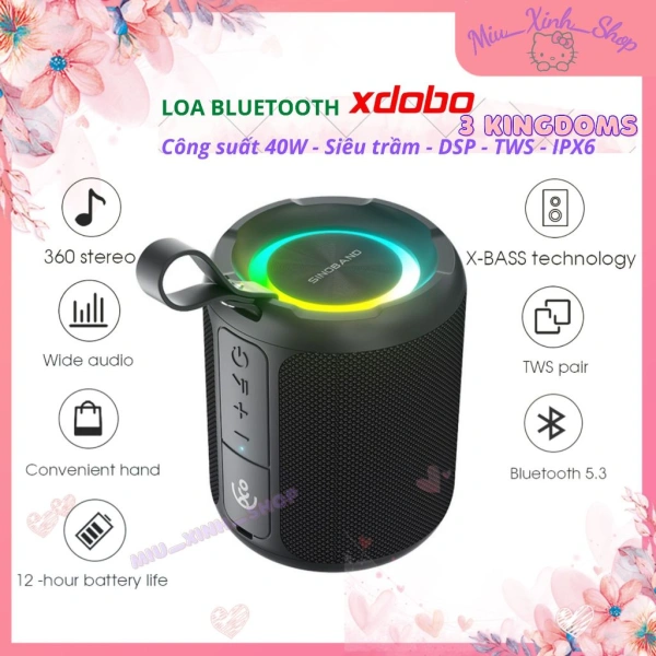 Hình ảnh sản phẩm Loa Auii X5 Pro Bluetooth 5.3 Công Suất 40W Bass Căng IPX7 Giá Cực Sốc 730K - Bảo Hành 12 Tháng