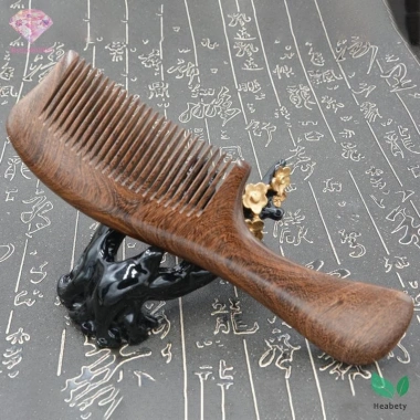 Lược gỗ đàn hương Heabety – Chống tĩnh điện, răng rộng dài, mát xa, giá 84.500₫ 8