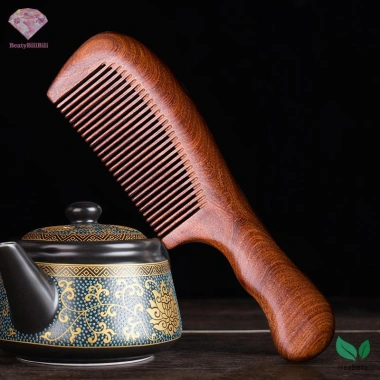Lược gỗ đàn hương Heabety – Chống tĩnh điện, răng rộng dài, mát xa, giá 84.500₫ 9