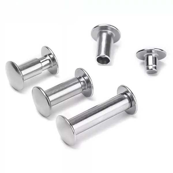 Hình ảnh sản phẩm M3 / M4 / M5 / M6 Đinh tán inox, đinh tán vặn ren inox 304 đầu Pake /Ốc vít bằng ren, chốt tán , đinh vít xoáy, đinh tán loại vặn ốc dùng cho đồ da (túi sách, thắt lưng...) [Len-DM-1]