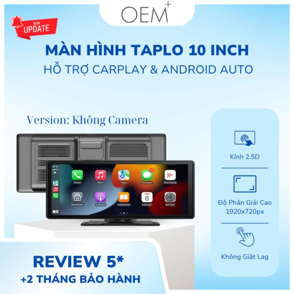 Hình ảnh sản phẩm Màn hình taplo ô tô 10 inch CarPlay và Android Auto không dây - Giá ưu đãi 1,719,000đ