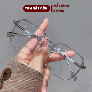 Mắt Kính Vuông Chống Ánh Sáng Xanh & Tia UV K109 - Gọng Kim Loại Cao Cấp Giá 65k