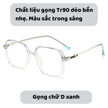 Mắt Kính Vuông Chống Ánh Sáng Xanh & Tia UV K109 - Gọng Kim Loại Cao Cấp Giá 65k