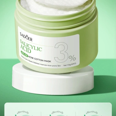 Mặt Nạ Sadoer Salicylic Acid Trị Mụn, Dưỡng Ẩm, Kiểm Soát Dầu 55g - Mụn Đầu Đen Biến Mất