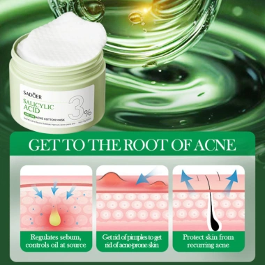 Mặt Nạ Sadoer Salicylic Acid Trị Mụn, Dưỡng Ẩm, Kiểm Soát Dầu 55g - Mụn Đầu Đen Biến Mất