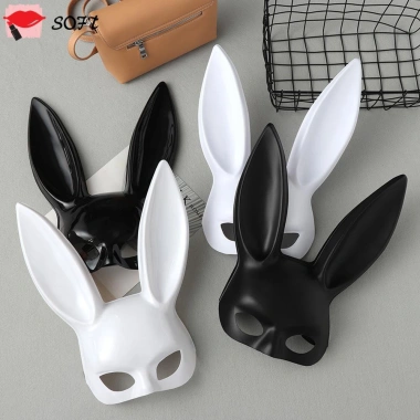 Mặt Nạ Thỏ Bunny Đen Bóng Hóa Trang Halloween Giá Rẻ Chỉ 91.000đ