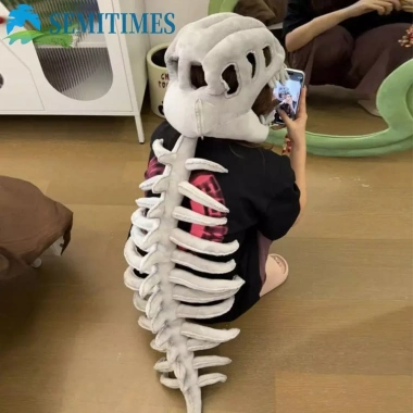 Mặt nạ xương khủng long LUNAEDGE, Mũ nón Cosplay vui nhộn có thể đeo sang trọng, mềm mại dễ mặc thoáng khí cho trẻ em / người lớn Bộ xương khủng long Cos Đạo cụ chụp ảnh