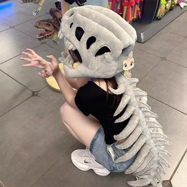 Mặt nạ xương khủng long LUNAEDGE, Mũ nón Cosplay vui nhộn có thể đeo sang trọng, mềm mại dễ mặc thoáng khí cho trẻ em / người lớn Bộ xương khủng long Cos Đạo cụ chụp ảnh 4 Mặt nạ xương khủng long LUNAEDGE, Mũ nón Cosplay vui nhộn có thể đeo sang trọng, mềm mại dễ mặc thoáng khí cho trẻ em / người lớn Bộ xương khủng long Cos Đạo cụ chụp ảnh 4